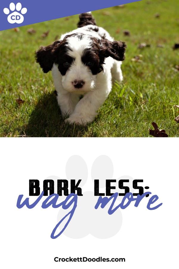 Puppy Quote Bark Less Wag More